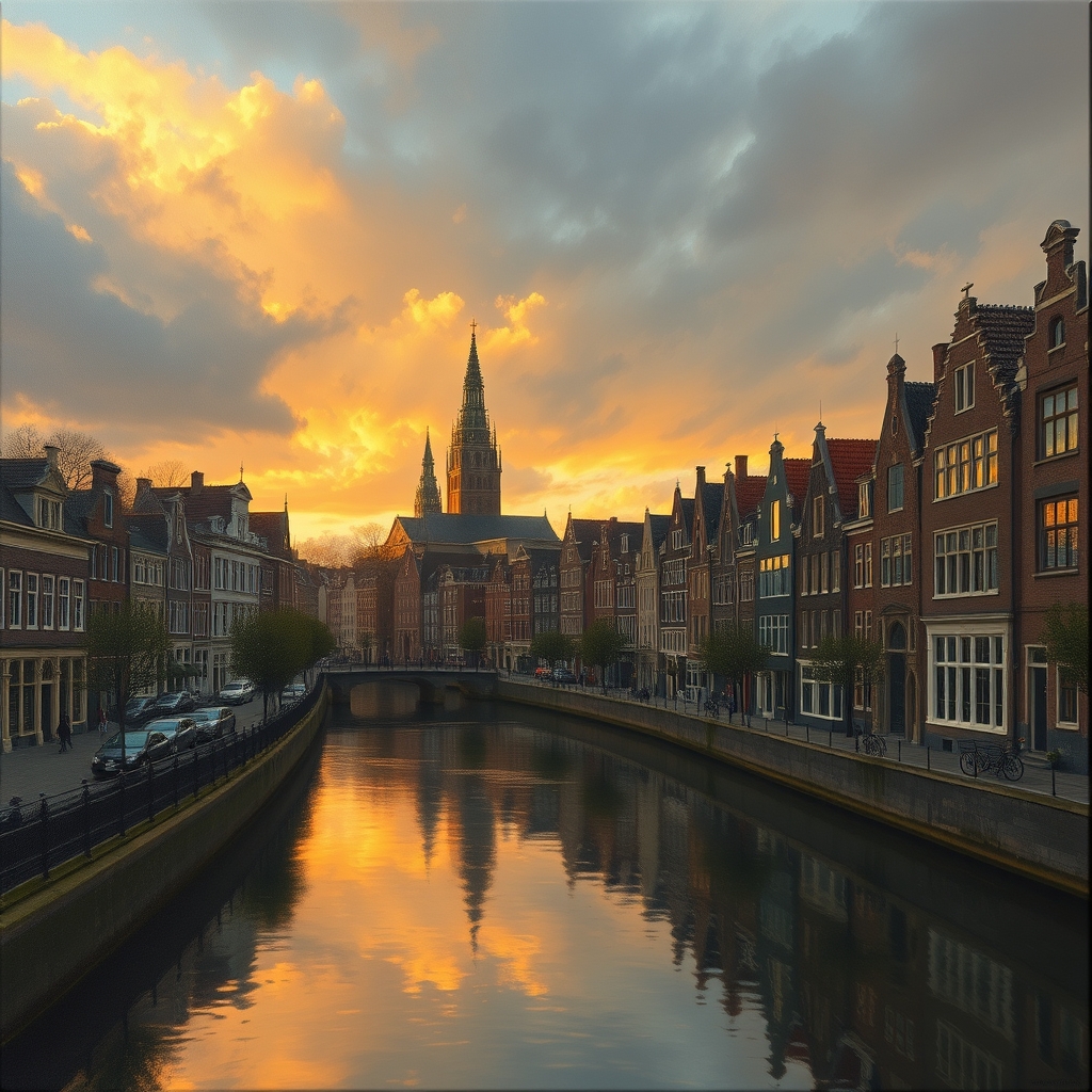 Historic Leiden, Netherlands — where the Pilgrim press operated before Plymouth